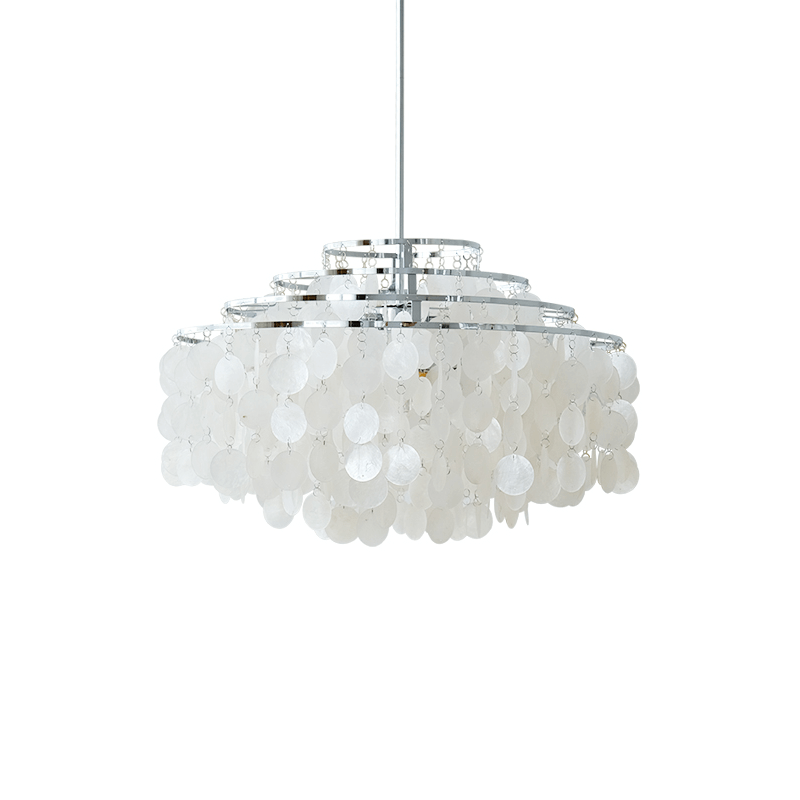 Feyran Round Shell Chandelier for Bedroom Living Room