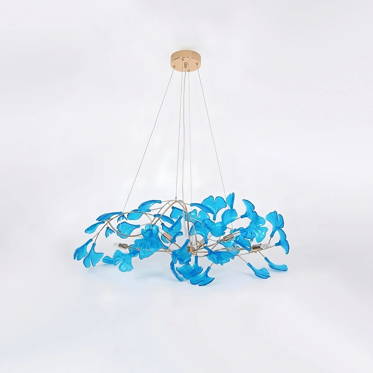 Feyran Acrylic Ginkgo Leaf Chandelier for Dining Area