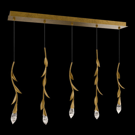 Modern Luxury Floating Branches Floral Crystal Chandelier with Rectangular Canopy for High-ceiling - Feyran