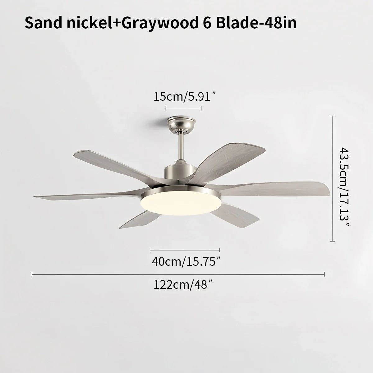 Feyran Living Room 6-Leaf Ceiling Fan Light