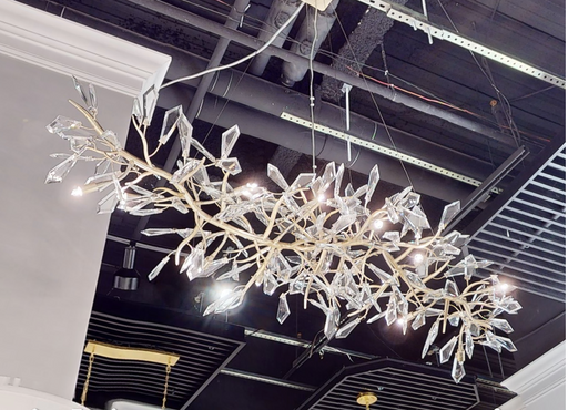 Kotta Twelve-Light Cut-Crystal Pendant Chandelier AJC-9281 - Feyran