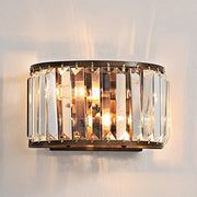 Semicircle Clear Crystal Wall Sconce | Feyran