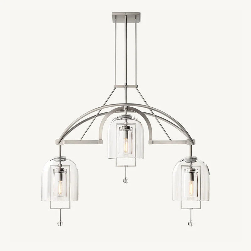Feyran Bell Glass Chandelier for Living Room
