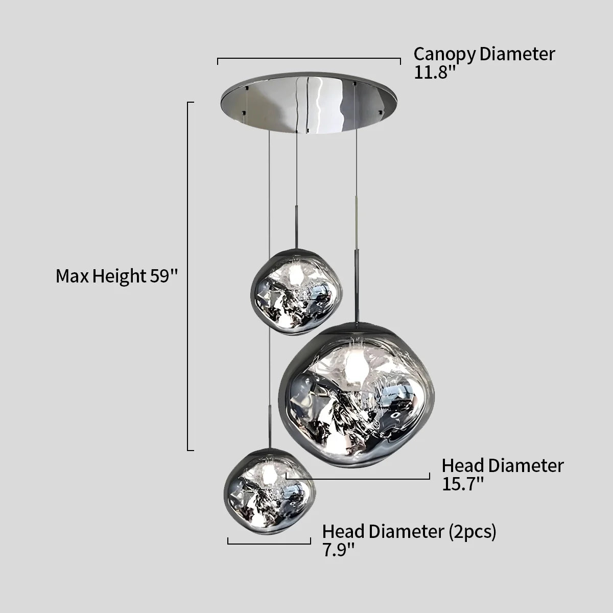 Feyran Lava Drops Minimalist Chandelier