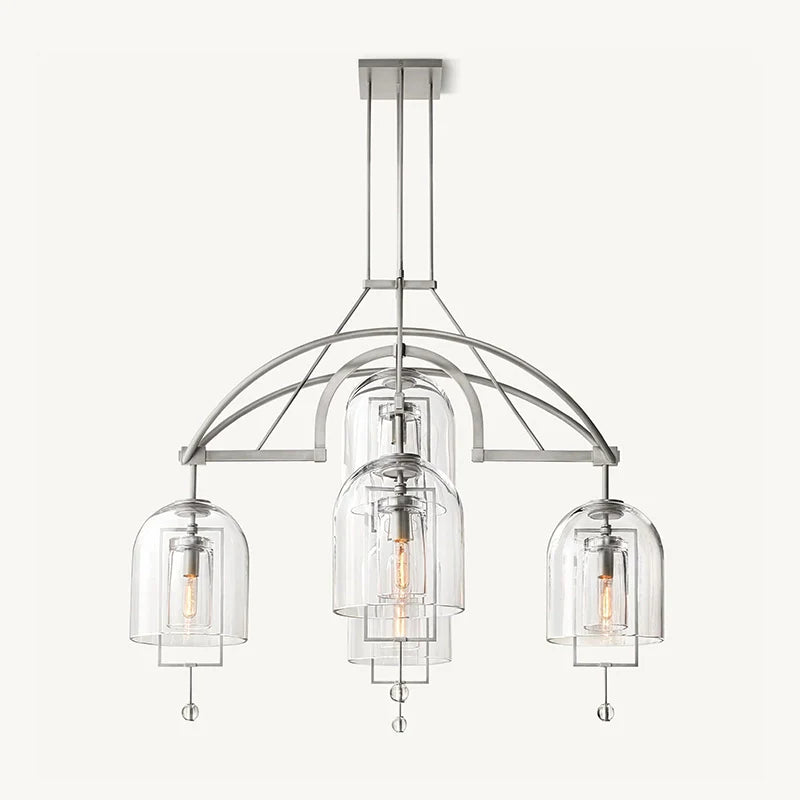 Feyran Bell Glass Chandelier for Living Room