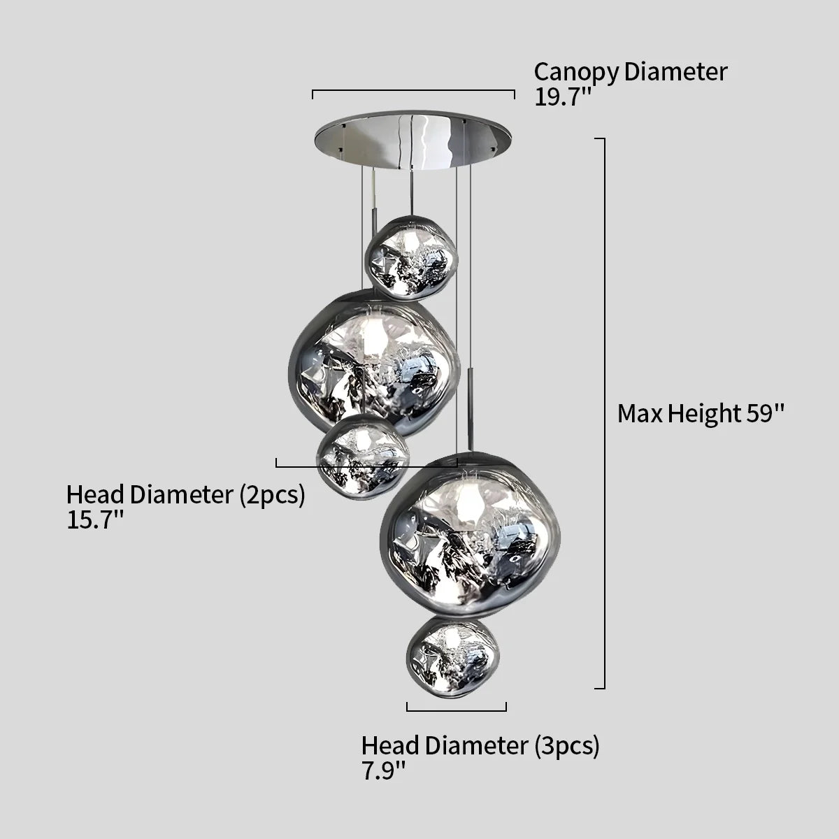 Feyran Lava Drops Minimalist Chandelier