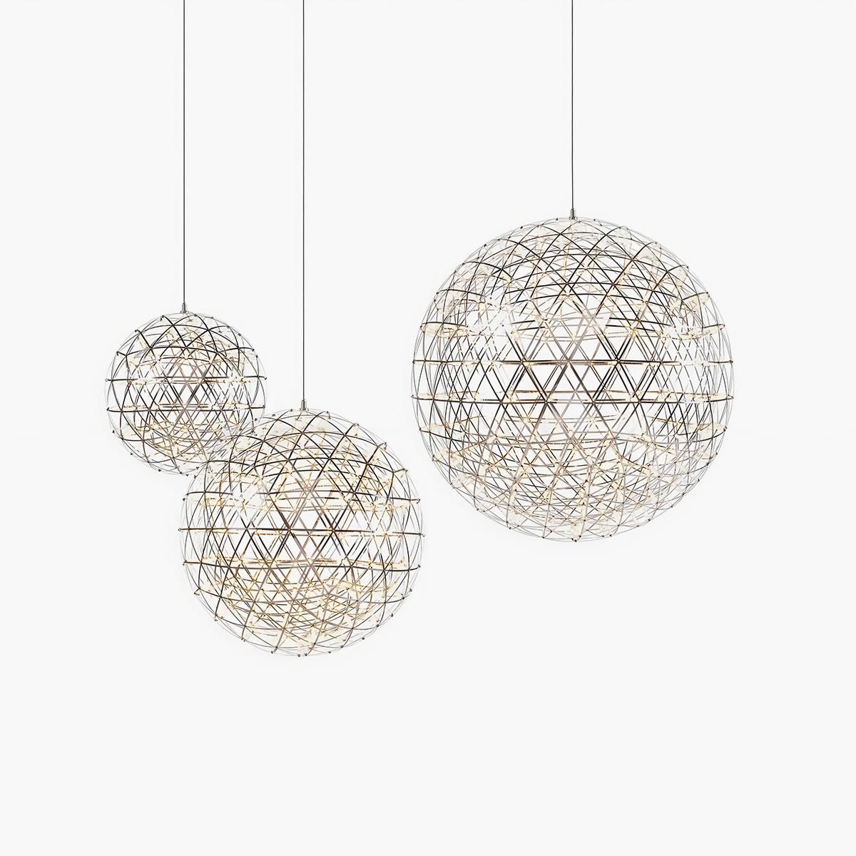 Feyran Silver Fire Ball Pendant Light for Dining Room