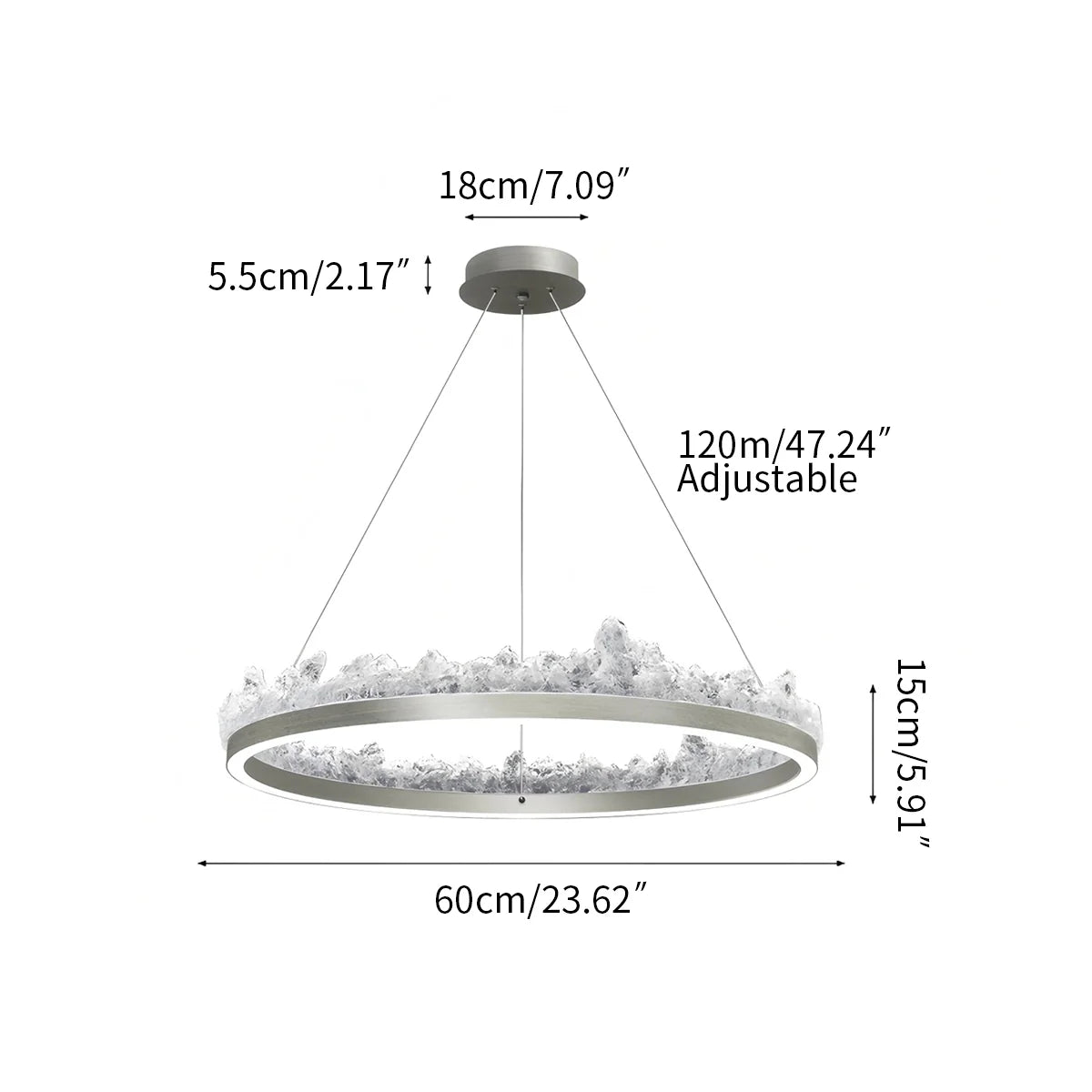 Feyran Modern Light Luxury Iceberg Chandelier