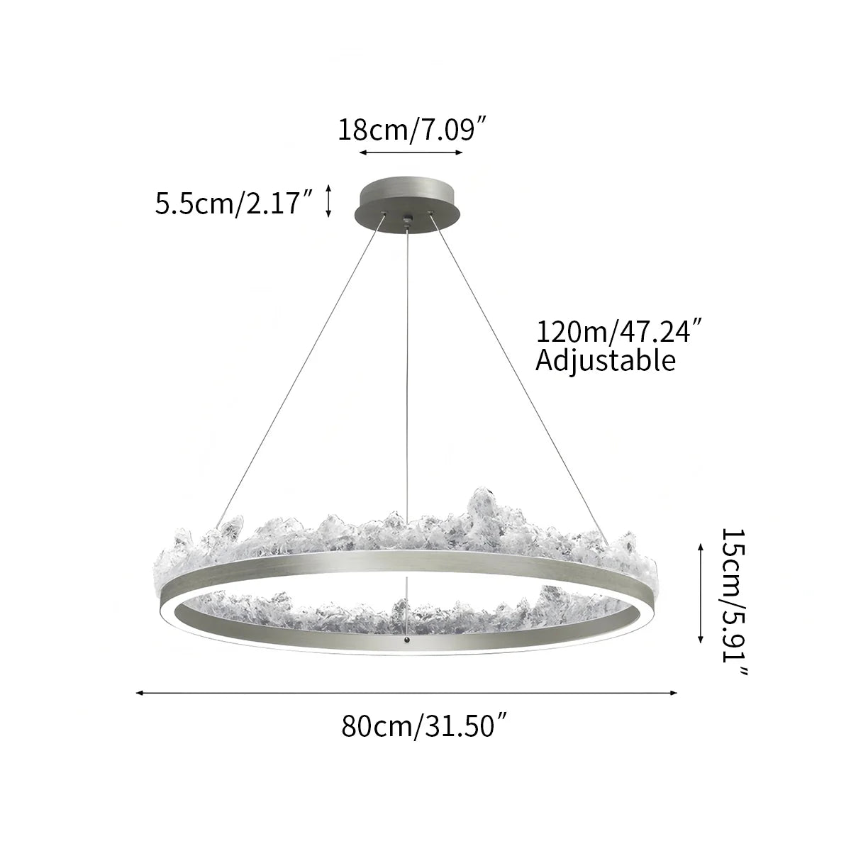 Feyran Modern Light Luxury Iceberg Chandelier