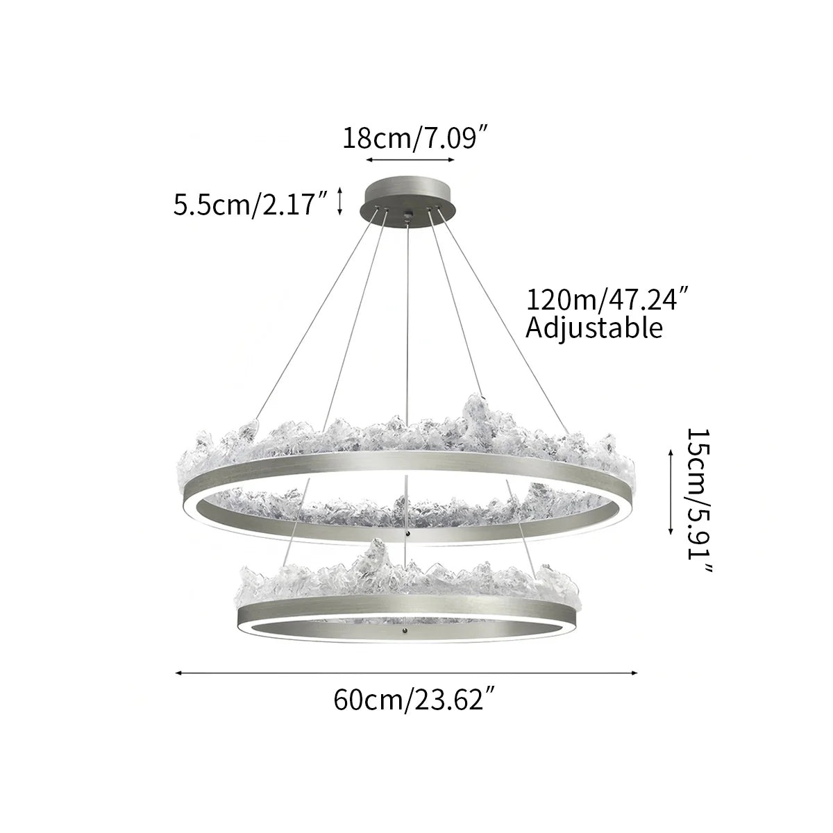 Feyran Modern Light Luxury Iceberg Chandelier