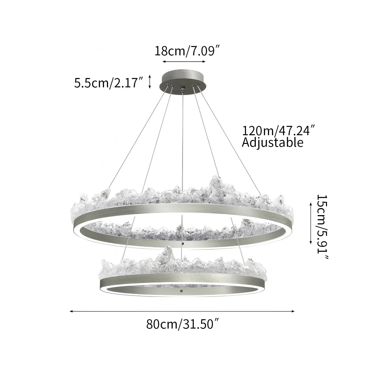 Feyran Modern Light Luxury Iceberg Chandelier