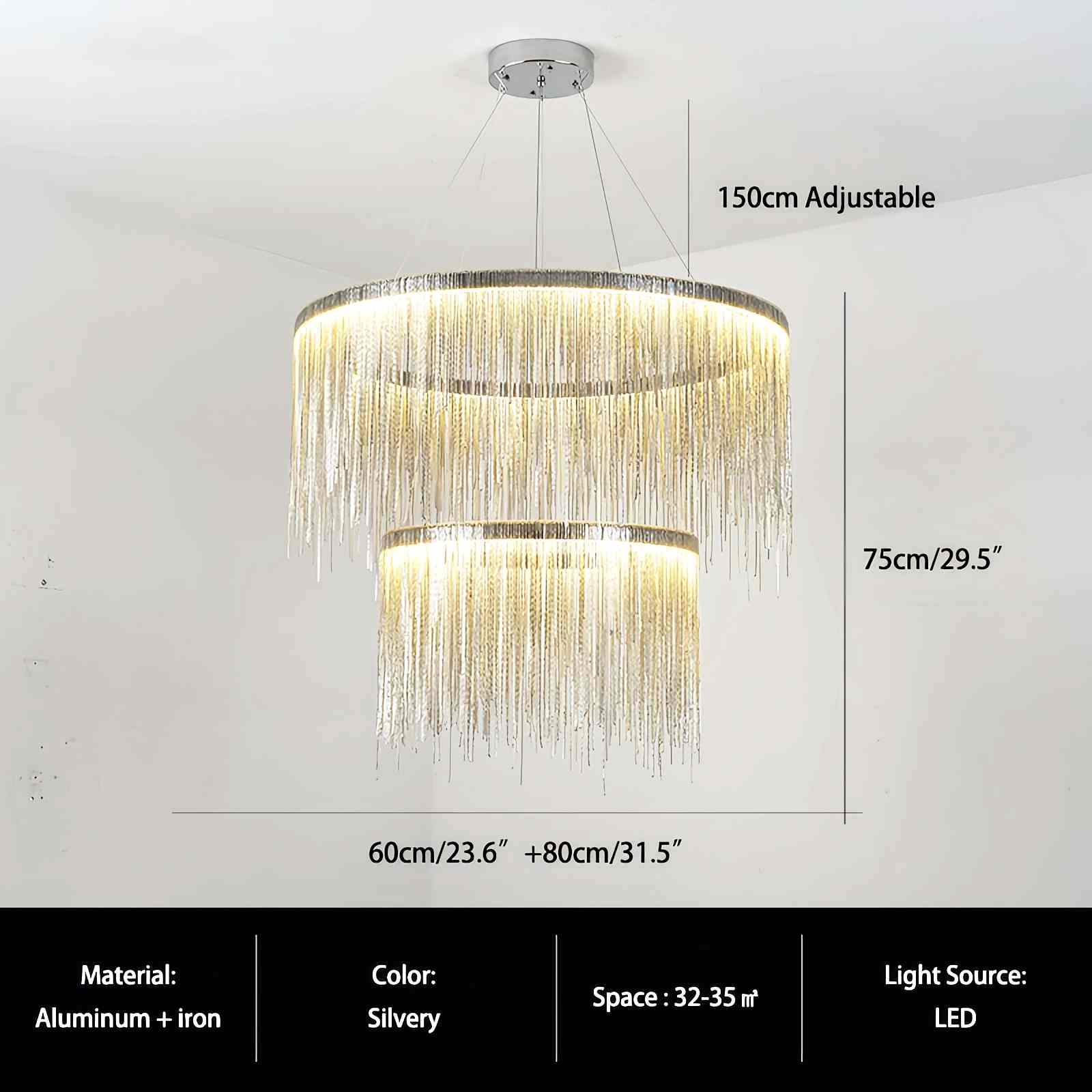 Feyran Modern Art Decor Tassel Chandelier