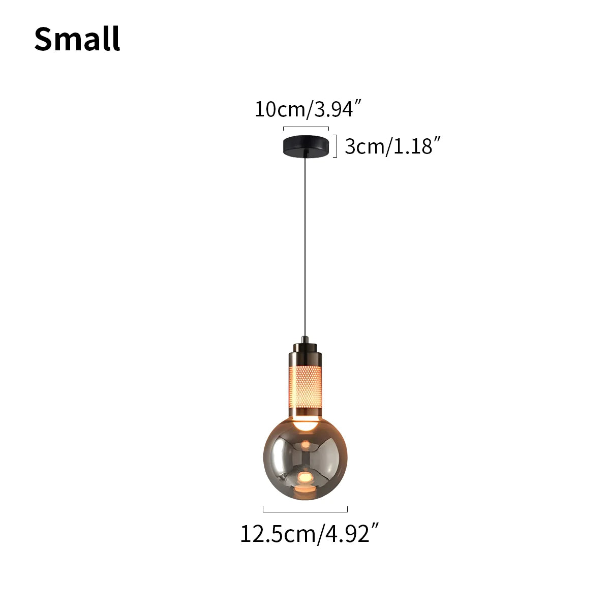 Feyran Industrial Glass Pendant Light for Bedroom
