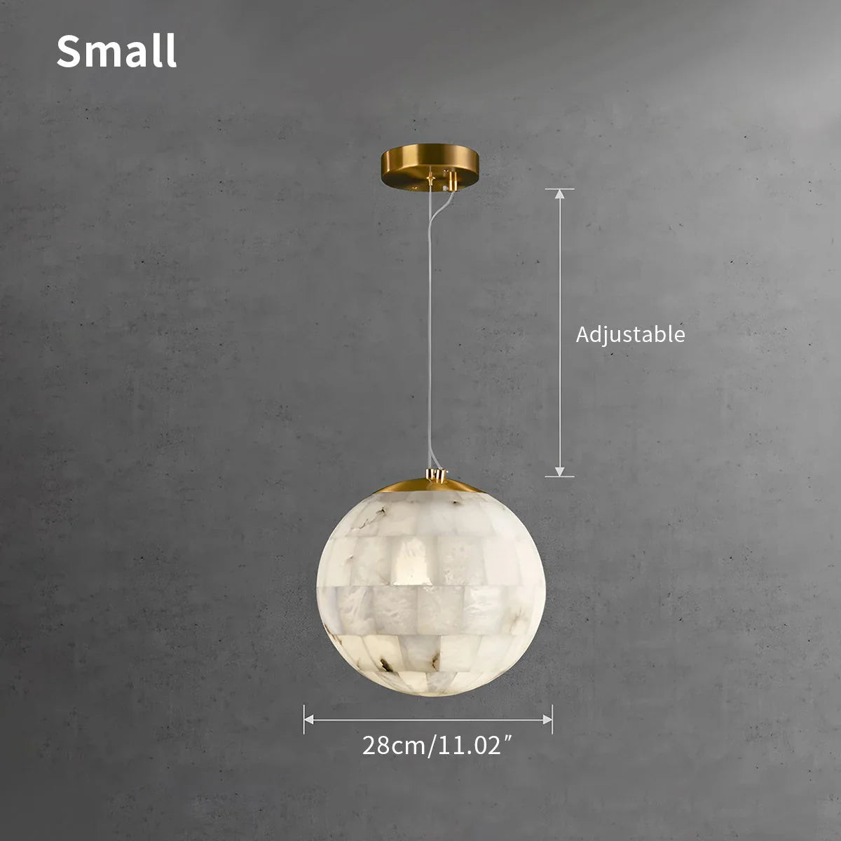 Feyran Modern Creative Spliced Ball Spanish Alabaster Pendant Light