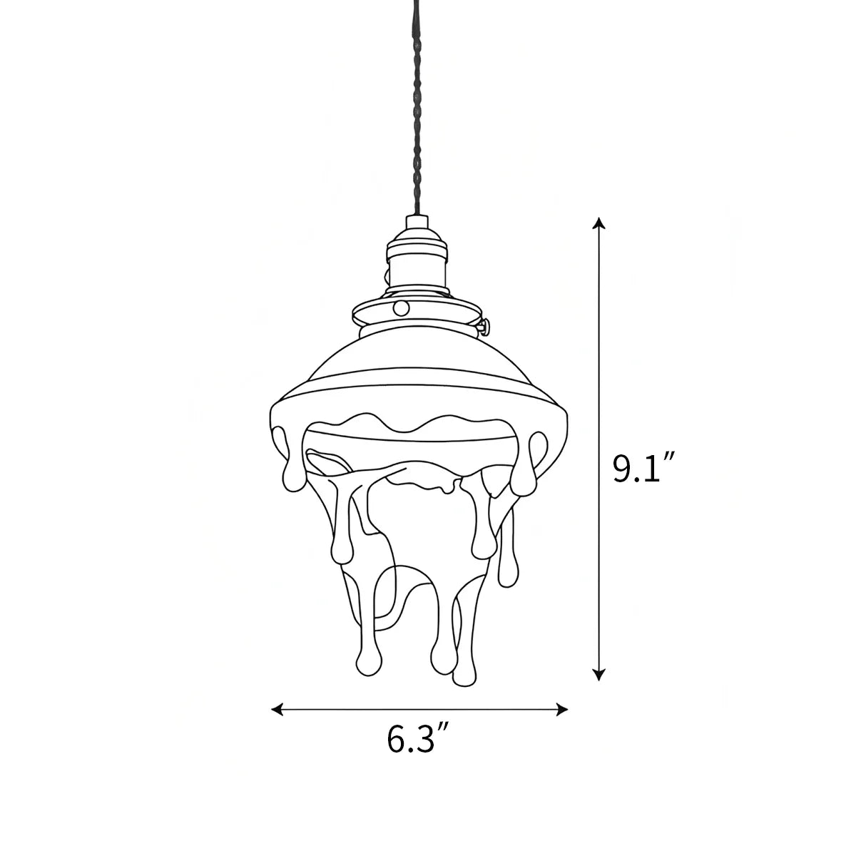 Feyran Water Droplets Resin Pendant Lamp for Bedside