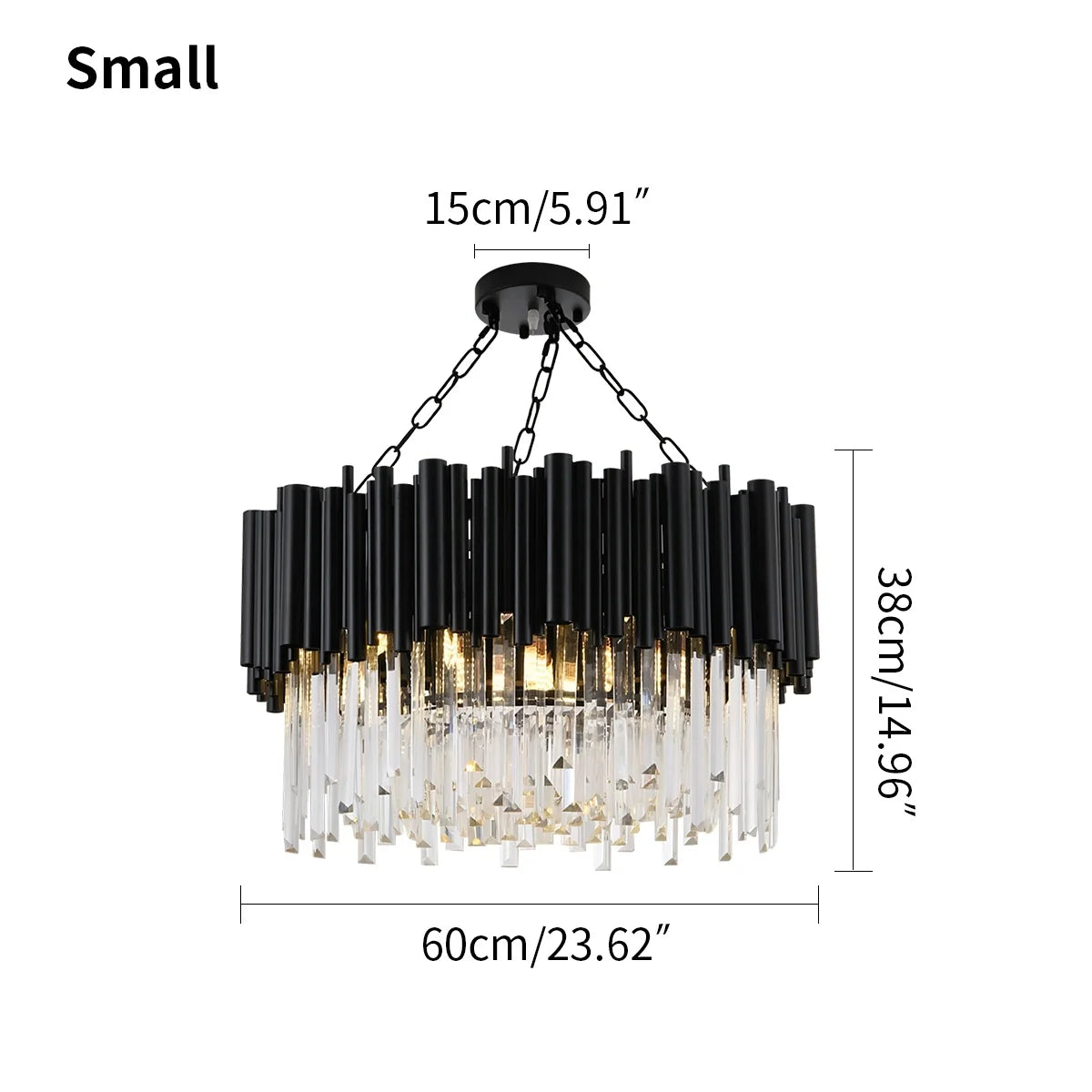 Feyran Mystique Black Crystal LED Chandelier