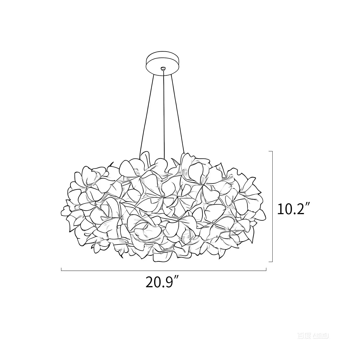 Feyran Italian Creative Petal Chandelier for Bedroom
