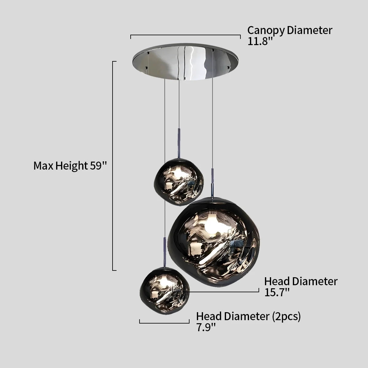Feyran Lava Drops Minimalist Chandelier