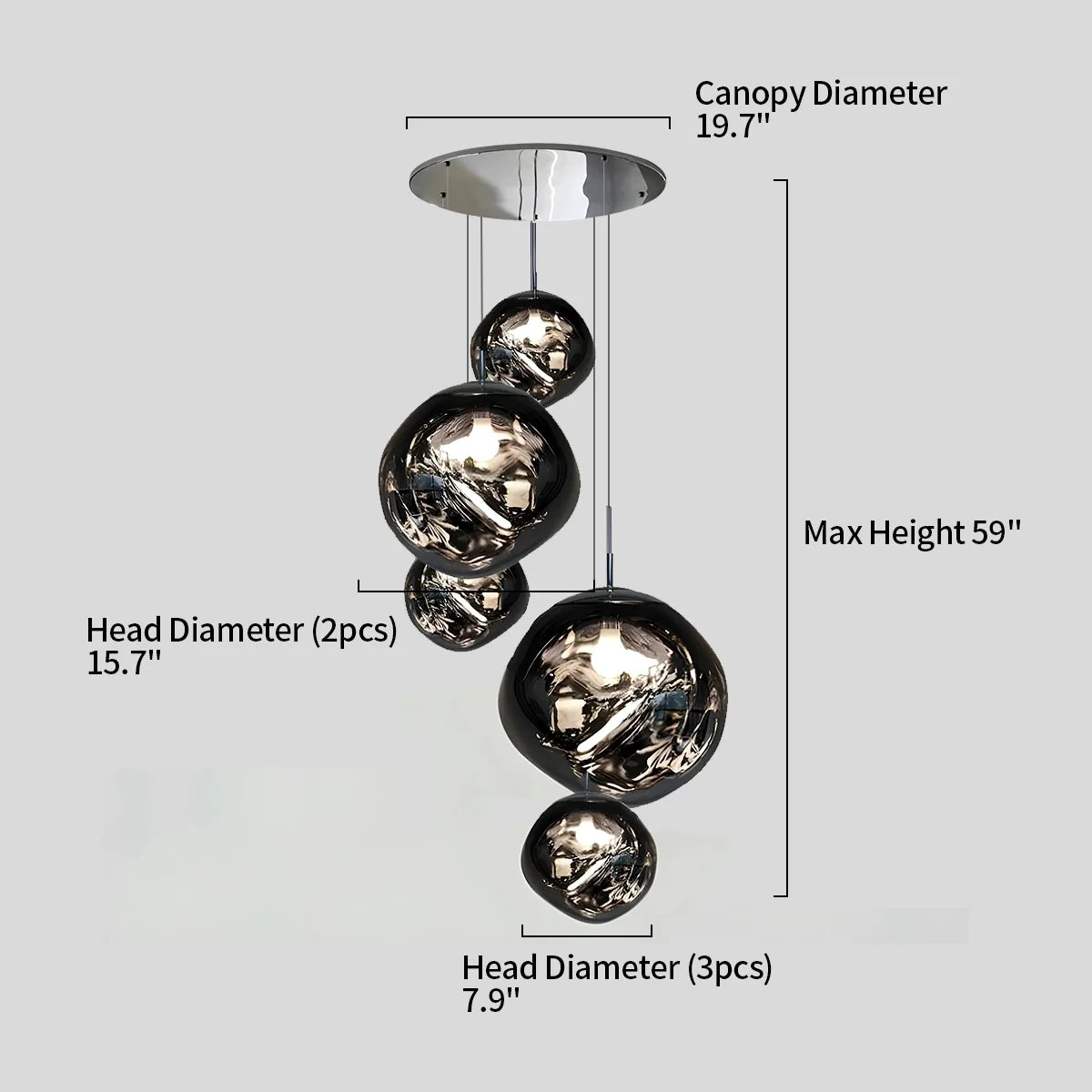 Feyran Lava Drops Minimalist Chandelier