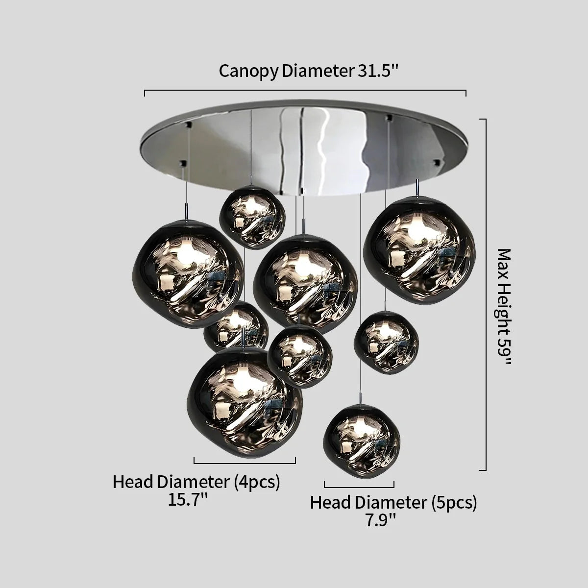Feyran Lava Drops Minimalist Chandelier