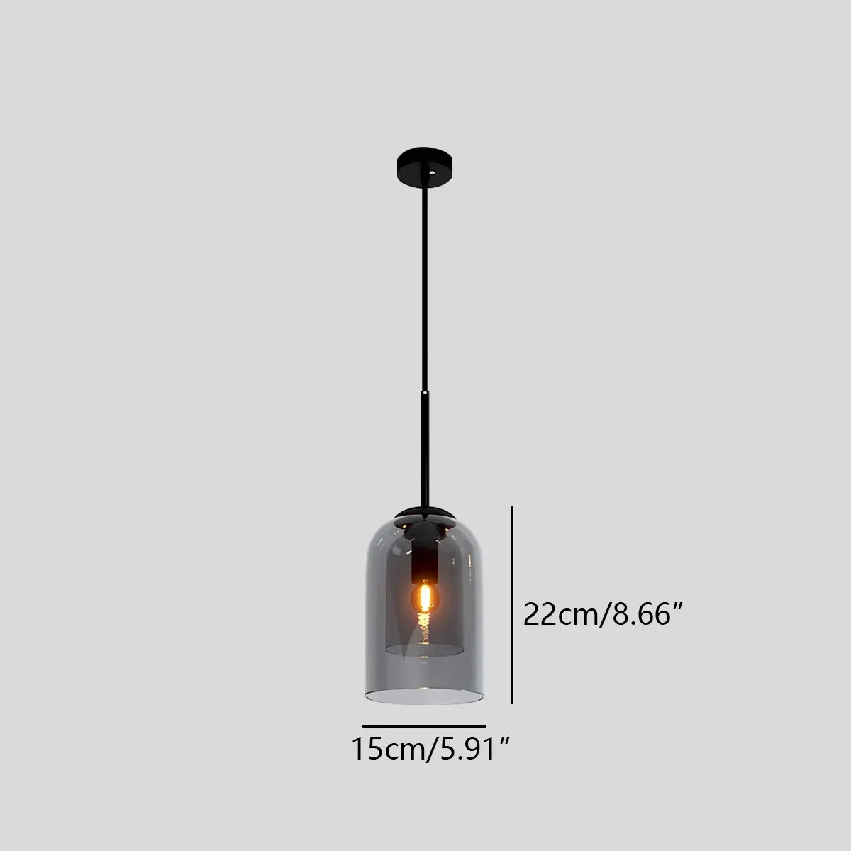 Feyran Otzara Double Glass Pendant Light for Dining Area