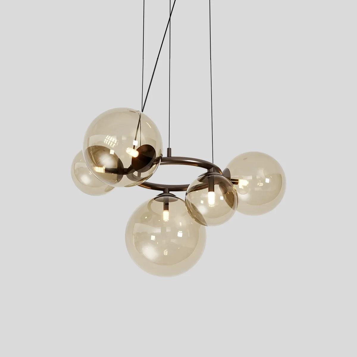 Feyran Luxurious Single-Tone Glass Spheres Chandelier