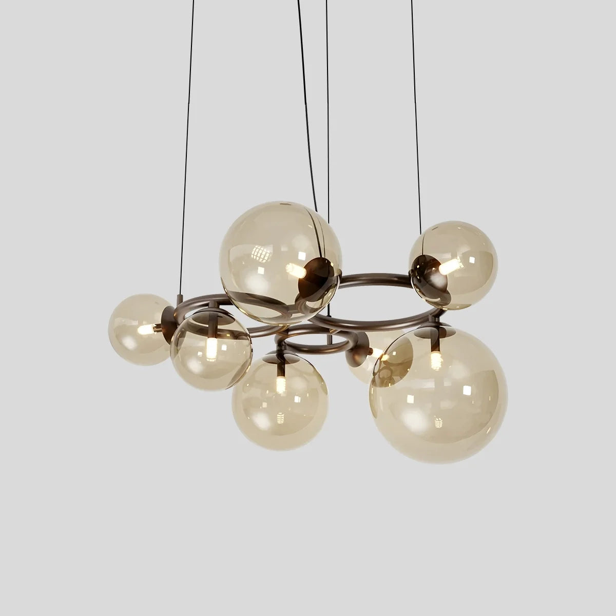Feyran Luxurious Single-Tone Glass Spheres Chandelier