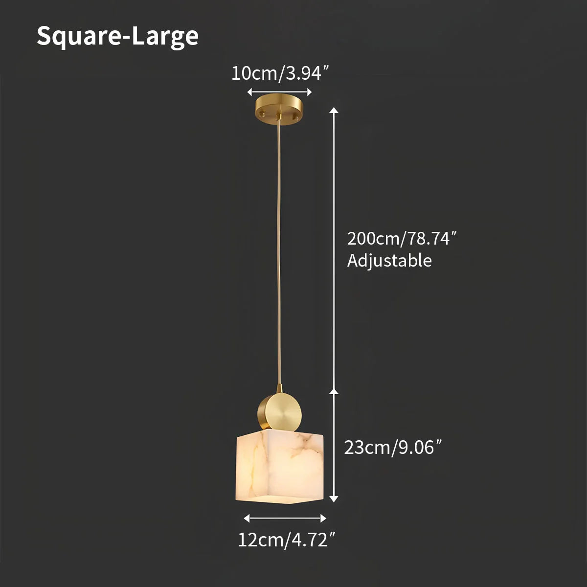 Feyran All Copper Geometric Spanish Alabaster Pendant Light