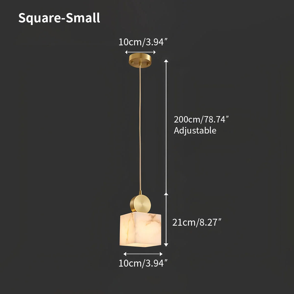 Feyran All Copper Geometric Spanish Alabaster Pendant Light
