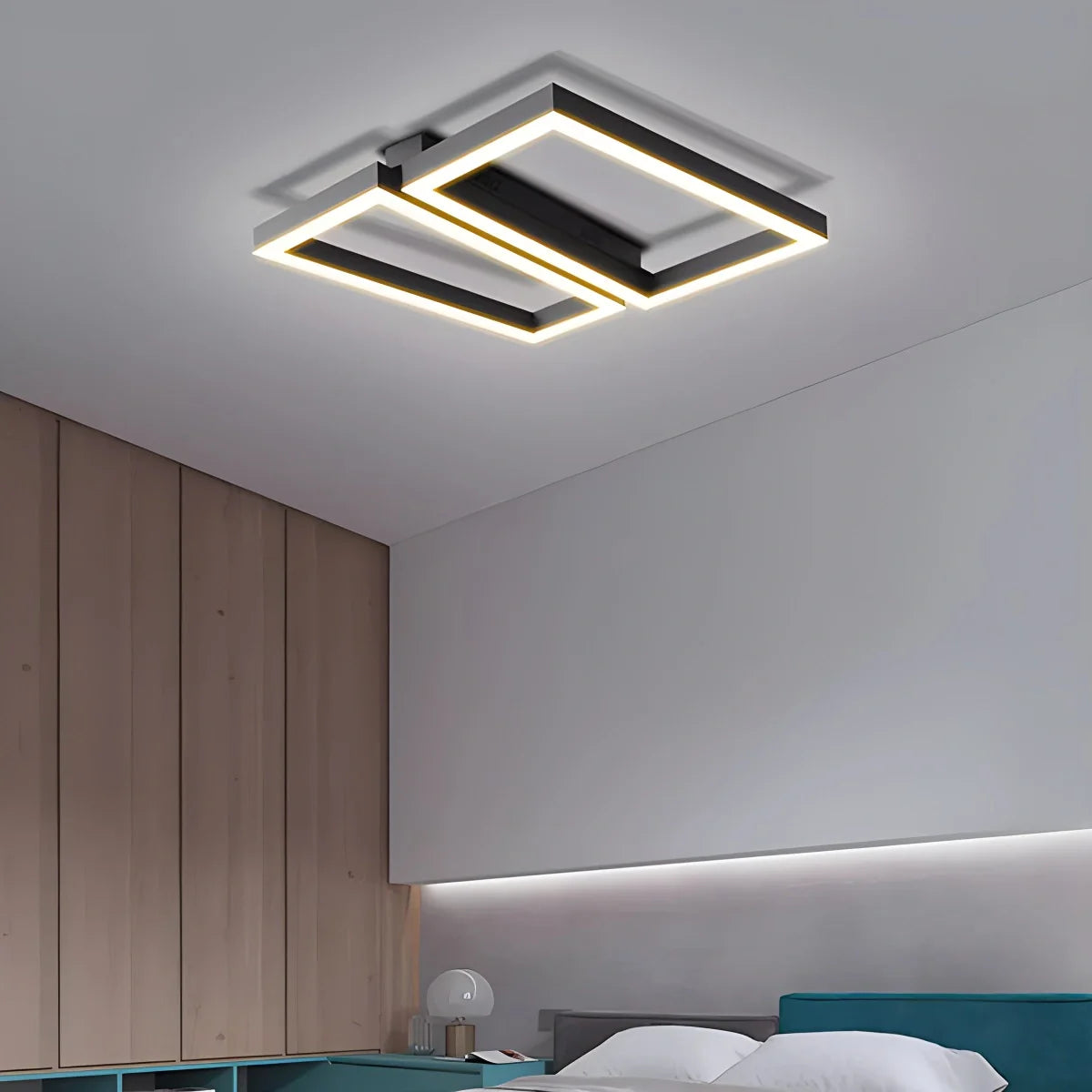 Feyran Modern Square Ceiling Lamp for Bedroom