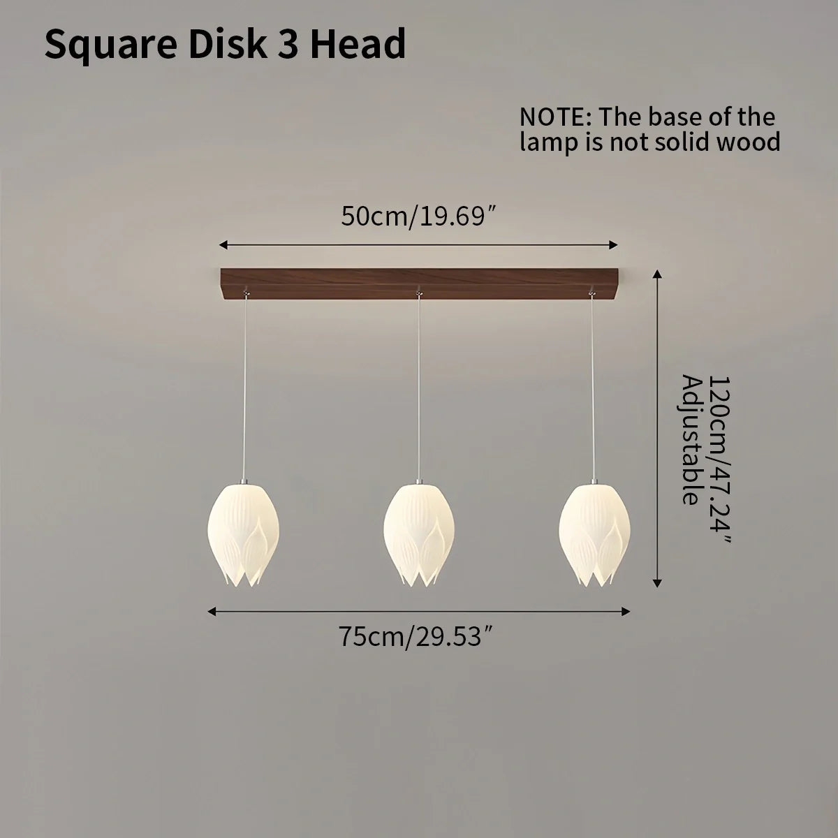 Feyran Cream Tulip Long Pendant Chandelier for Staircase