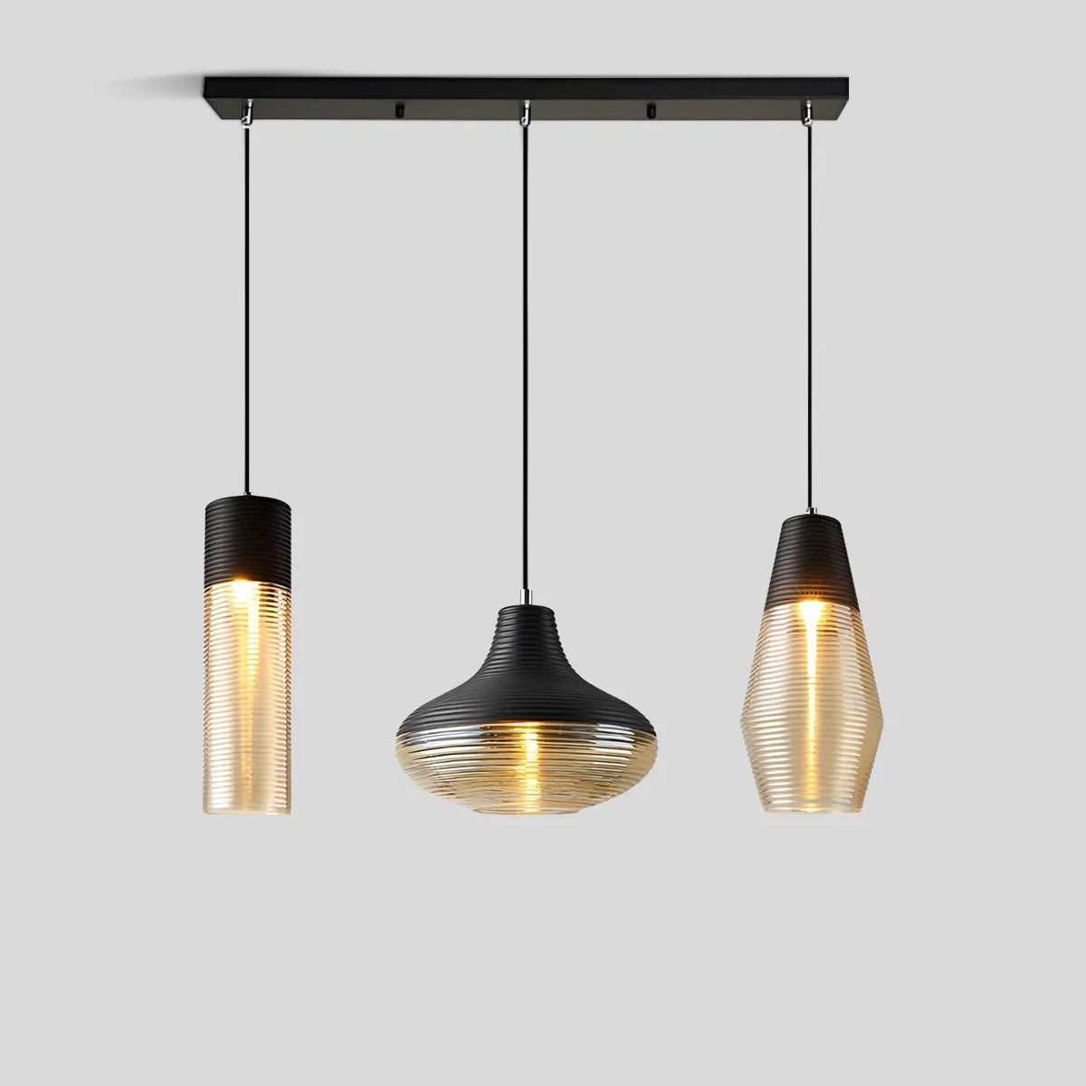 Feyran Industrial Style Glass Pendant Light for Kitchen