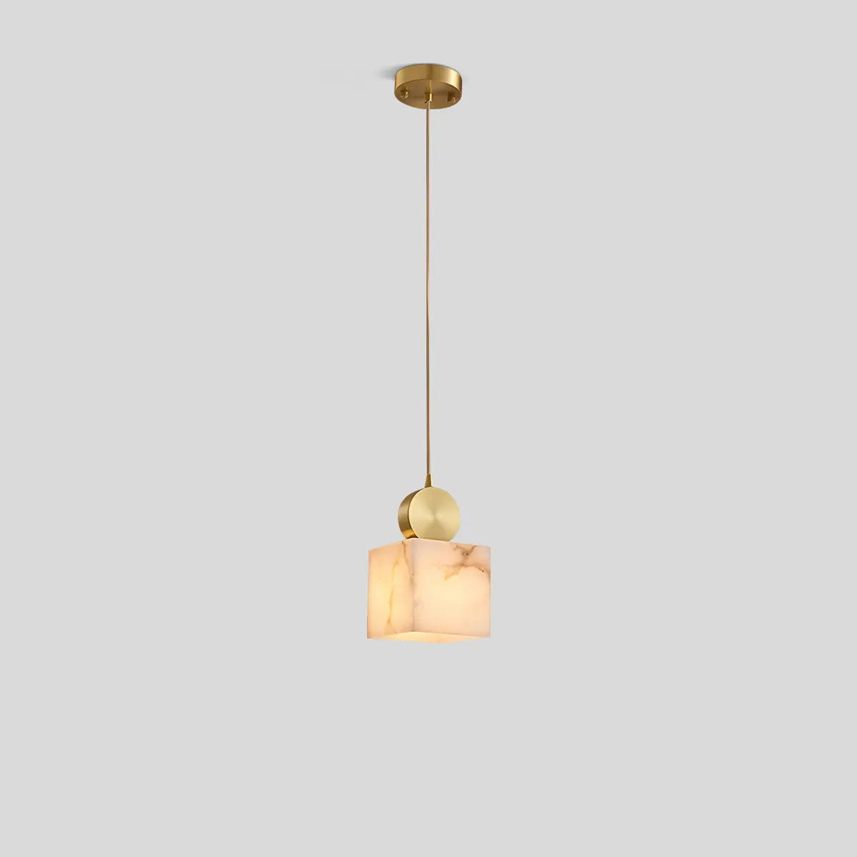 Feyran All Copper Geometric Spanish Alabaster Pendant Light