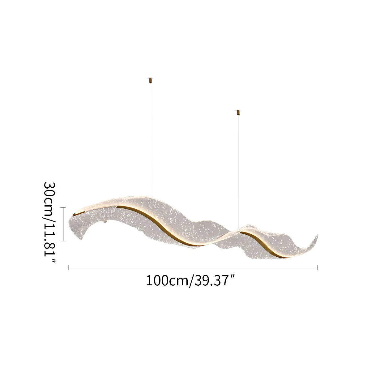 Feyran Modern LED Wave Acrylic Chandelier