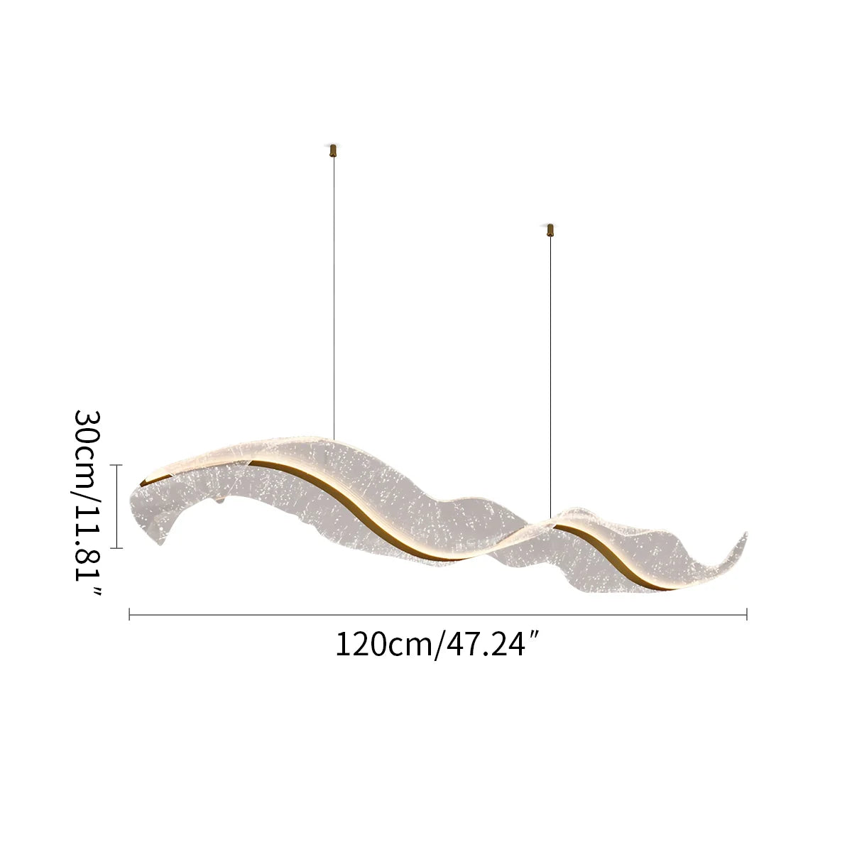 Feyran Modern LED Wave Acrylic Chandelier