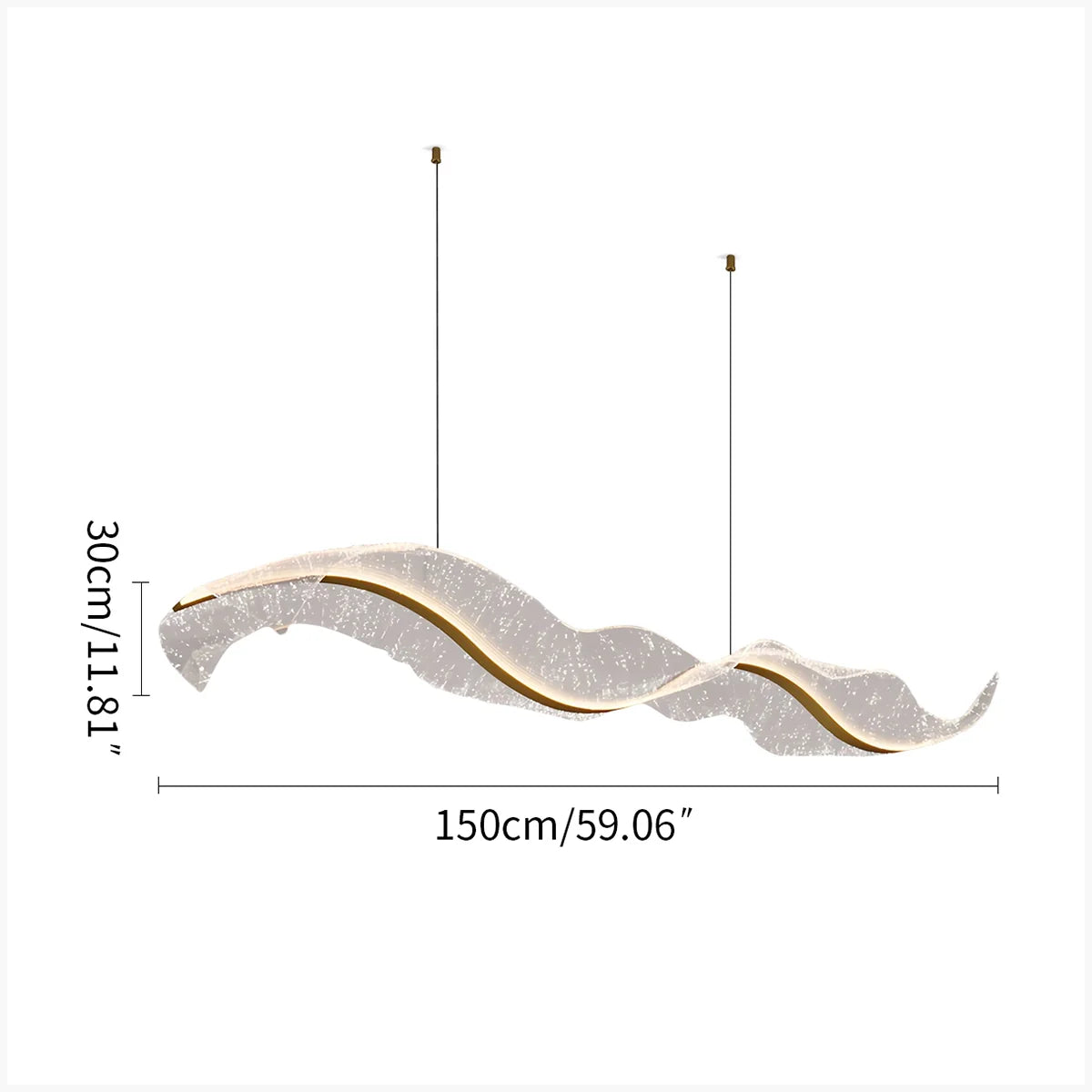 Feyran Modern LED Wave Acrylic Chandelier