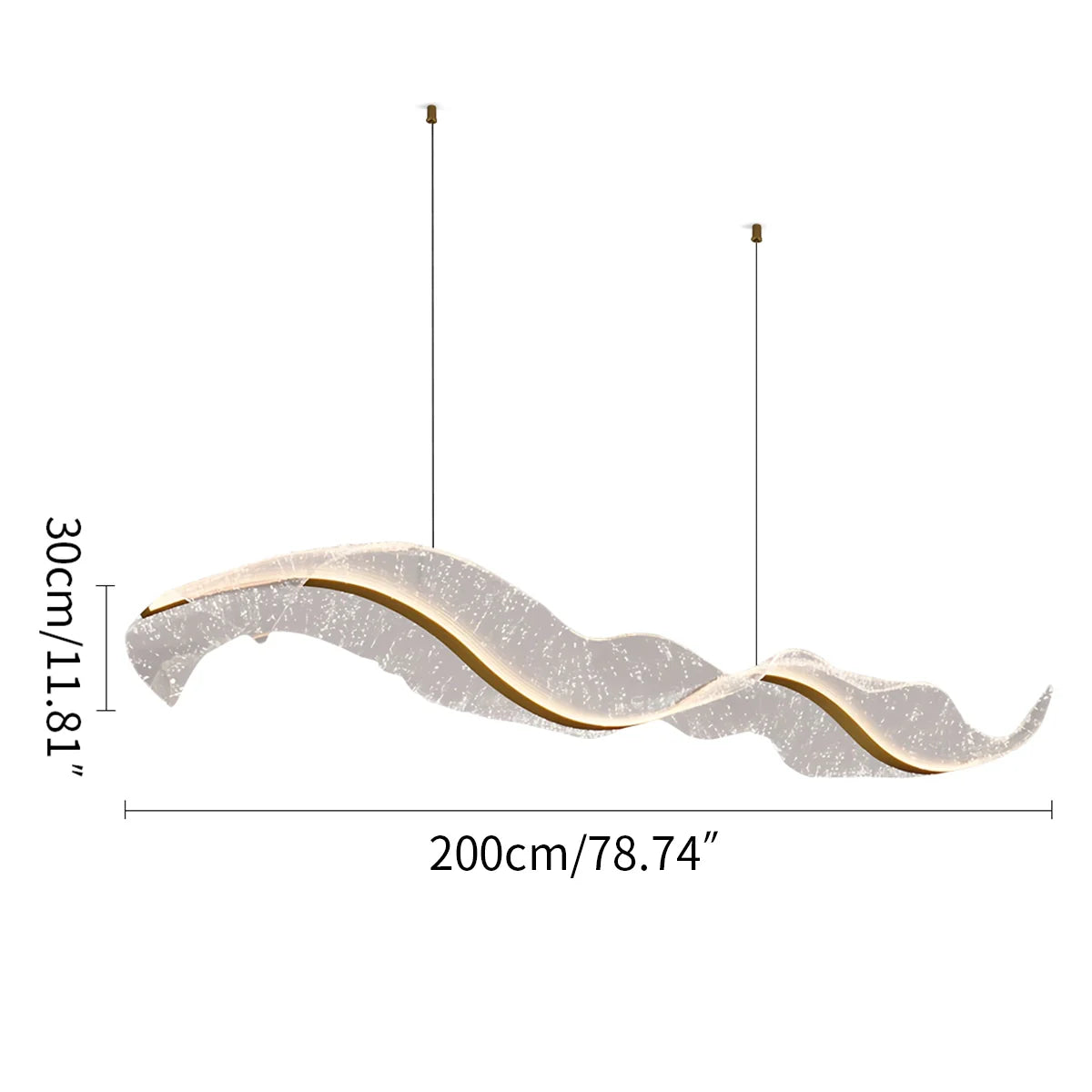 Feyran Modern LED Wave Acrylic Chandelier
