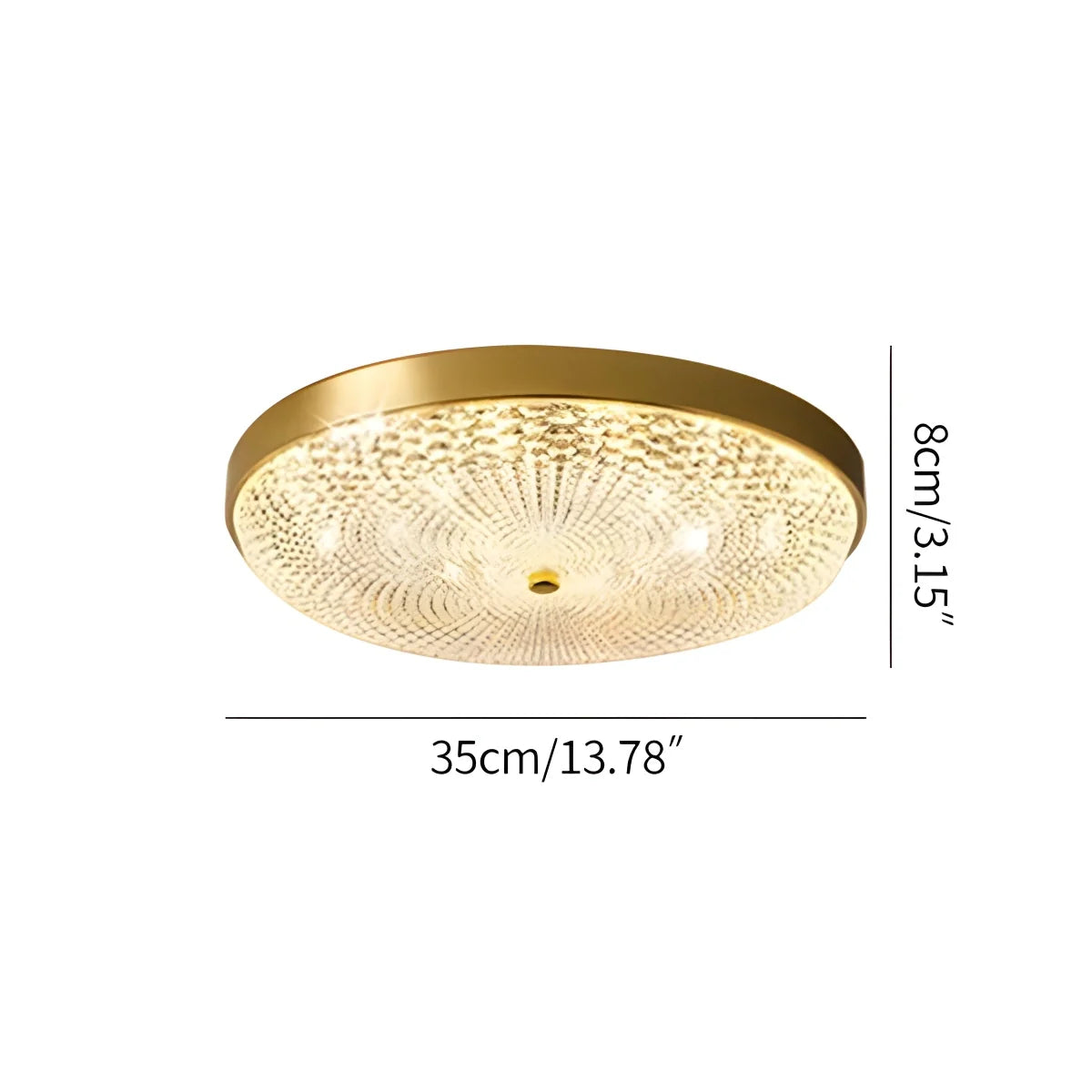 Feyran Ultrathin Circular Crystal Glass Ceiling Light