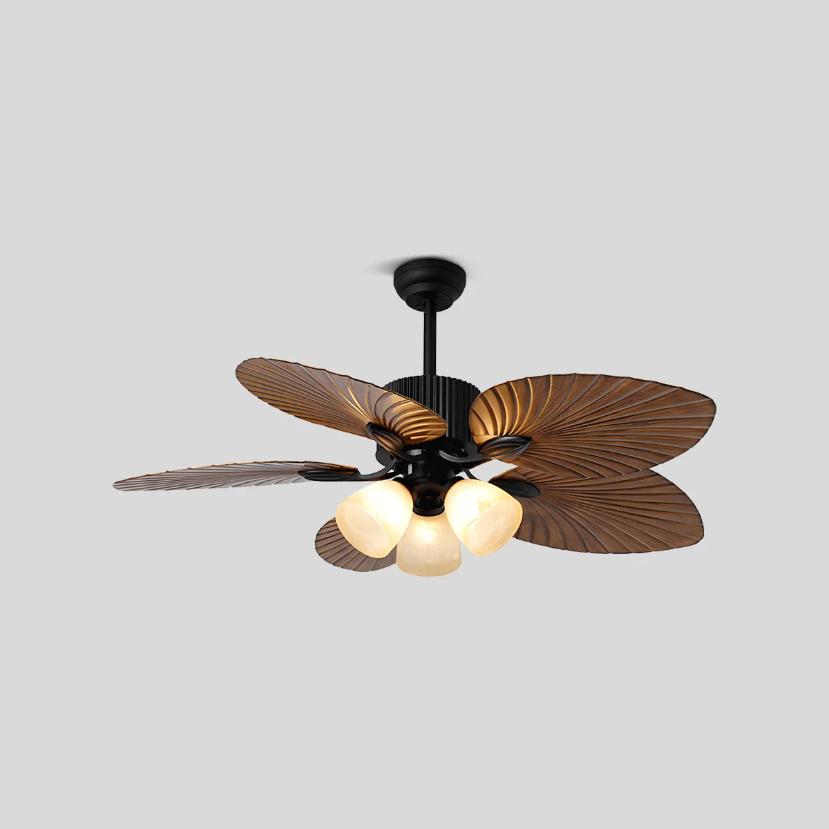 Feyran Tropical Palm Leaves Ceiling Fan with Light
