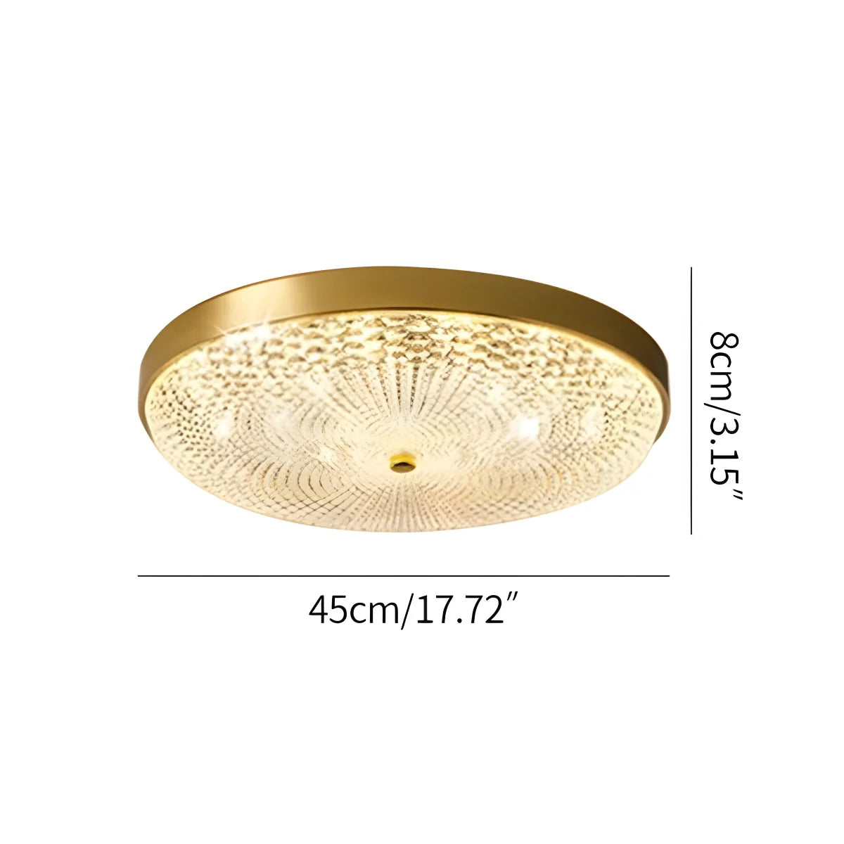 Feyran Ultrathin Circular Crystal Glass Ceiling Light