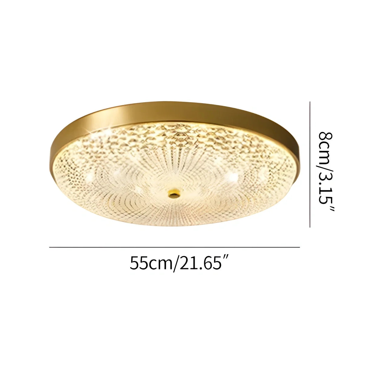 Feyran Ultrathin Circular Crystal Glass Ceiling Light