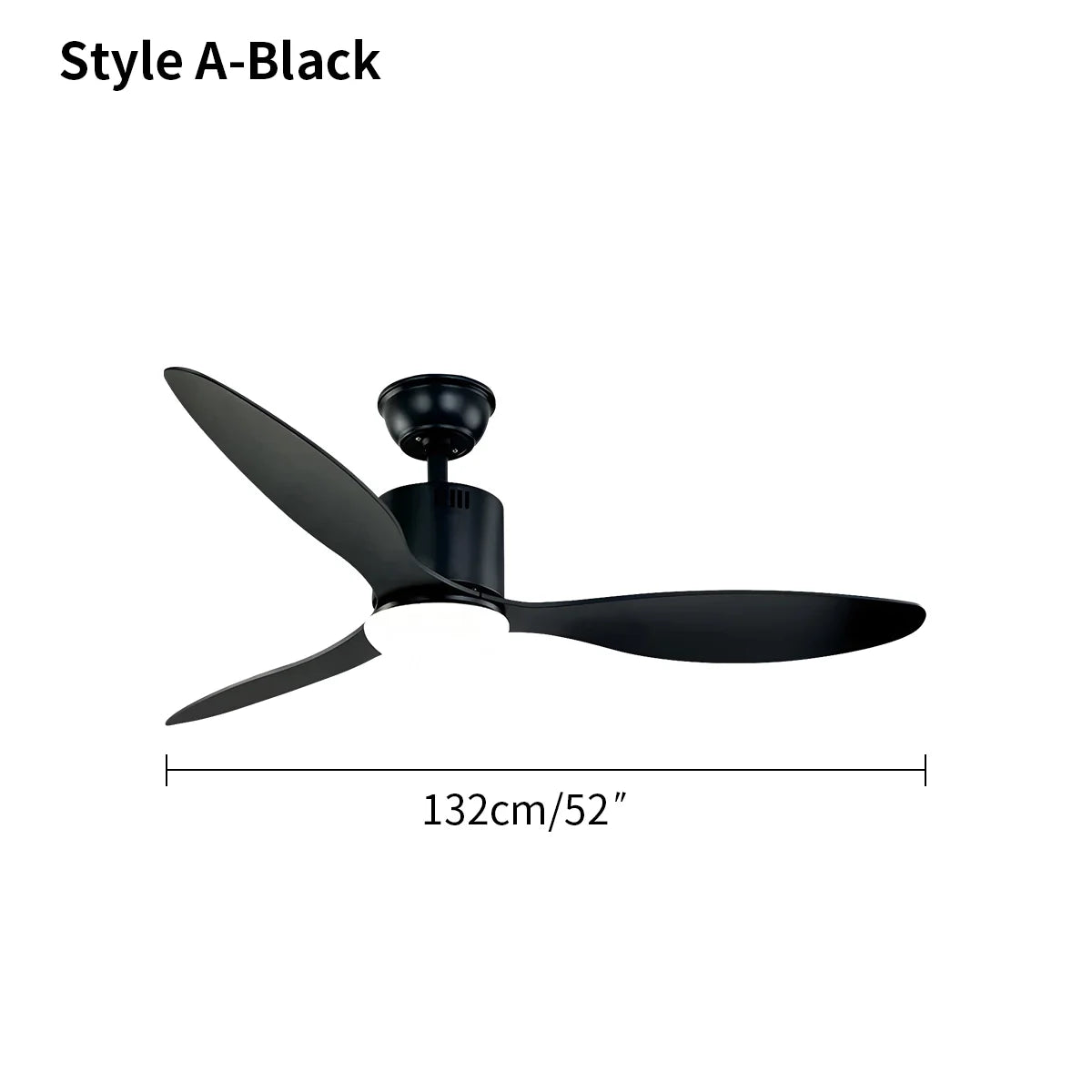 Feyran 3 Blade Modern Ceiling Fan with Light