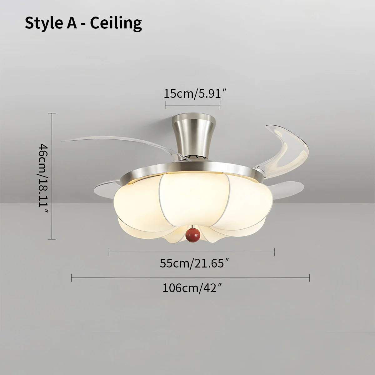 Feyran Retro Fabric Ceiling Fan Light for Dining Room