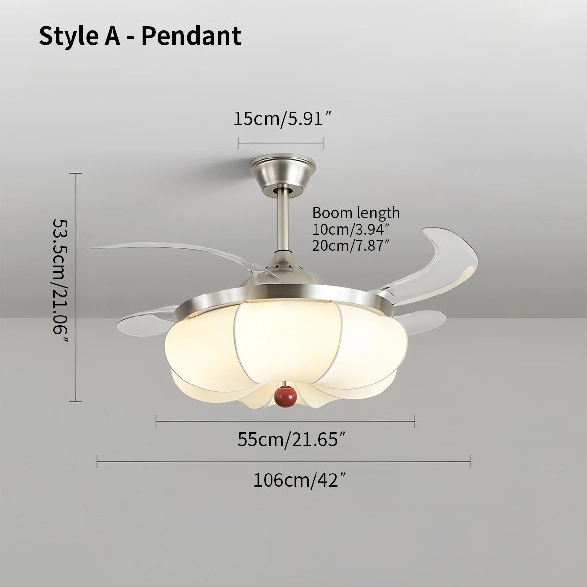 Feyran Retro Fabric Ceiling Fan Light for Dining Room