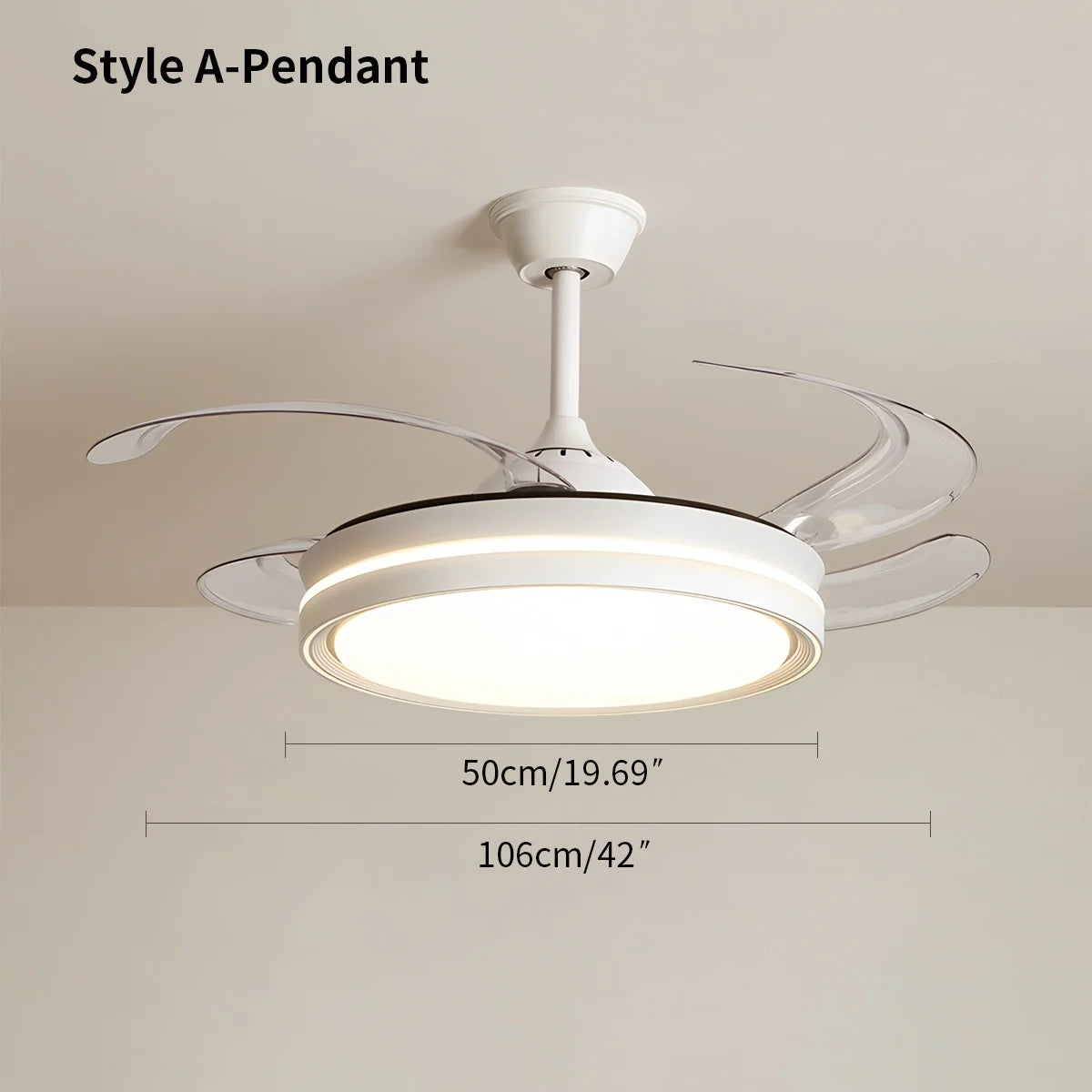 Feyran Modern Silent Remote Control Ceiling Fan with Light