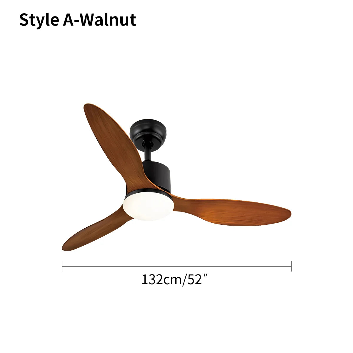 Feyran 3 Blade Modern Ceiling Fan with Light