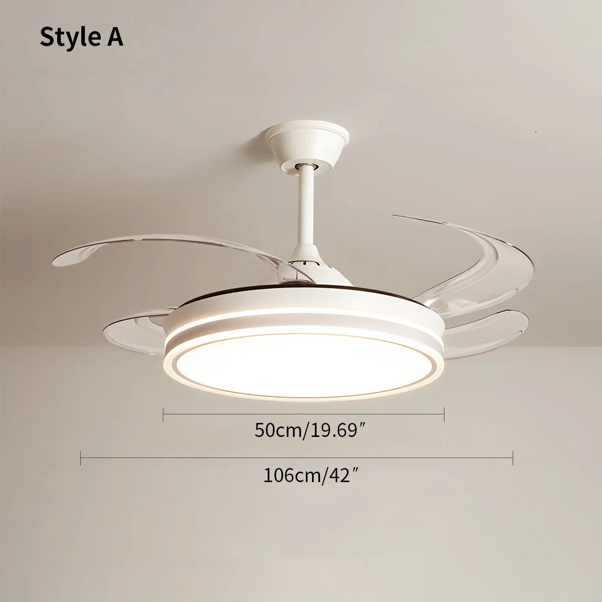 Feyran Modern Ceiling Fan with LED Light & Remote Control