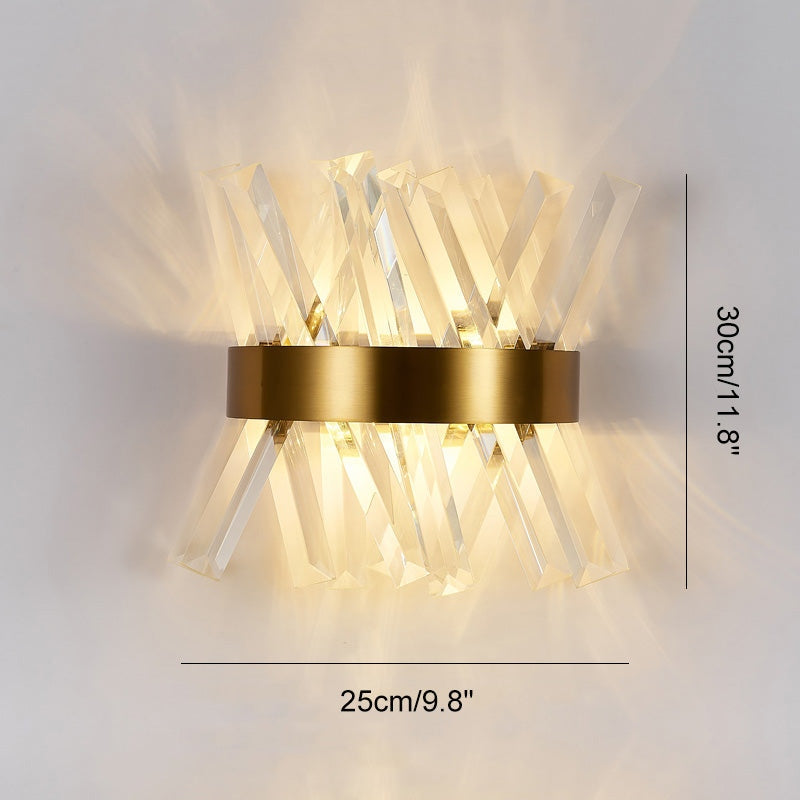 Feyran Crystal Glass Luxury Wall Sconce
