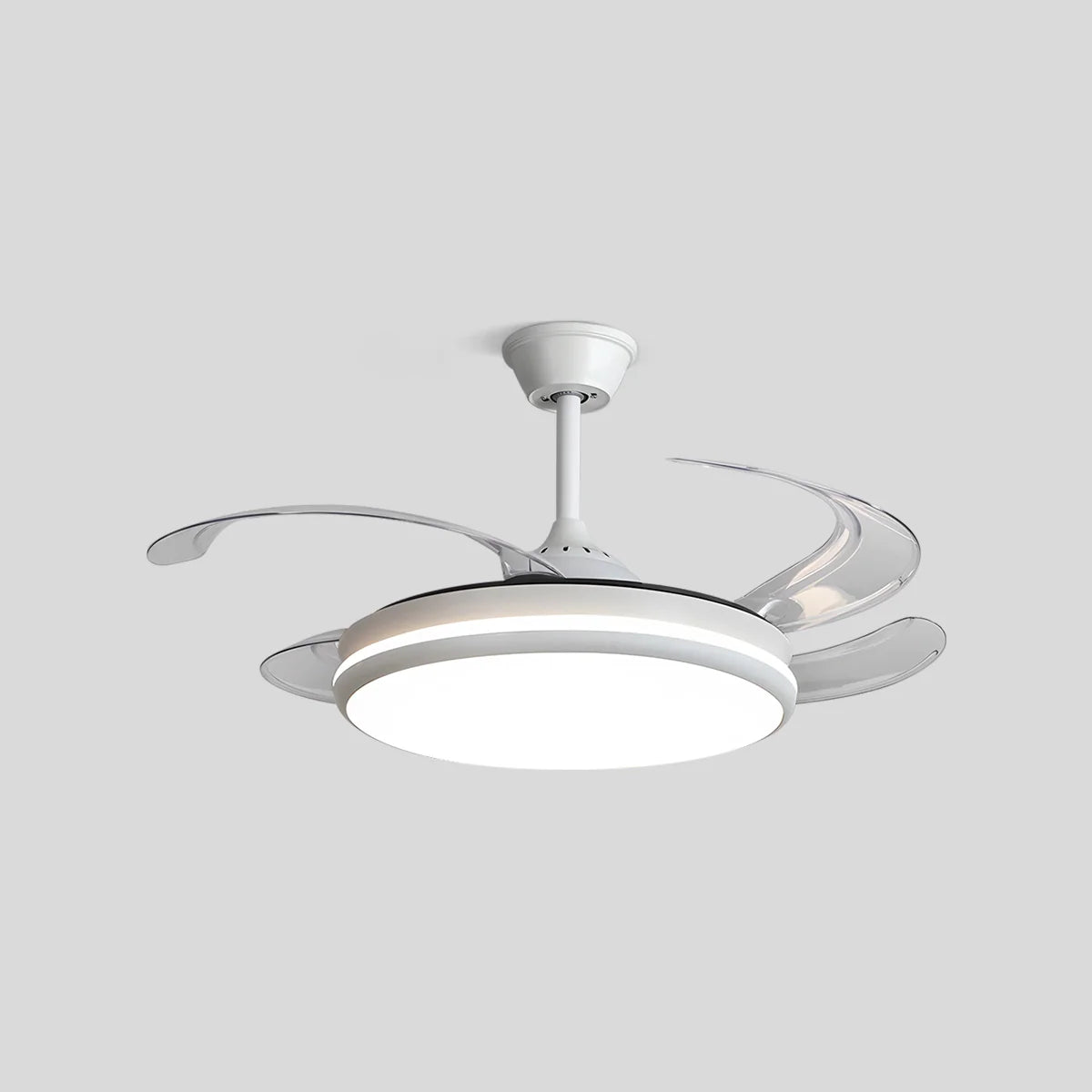 Feyran Modern Remote Ceiling Fan Light with Clear Blades