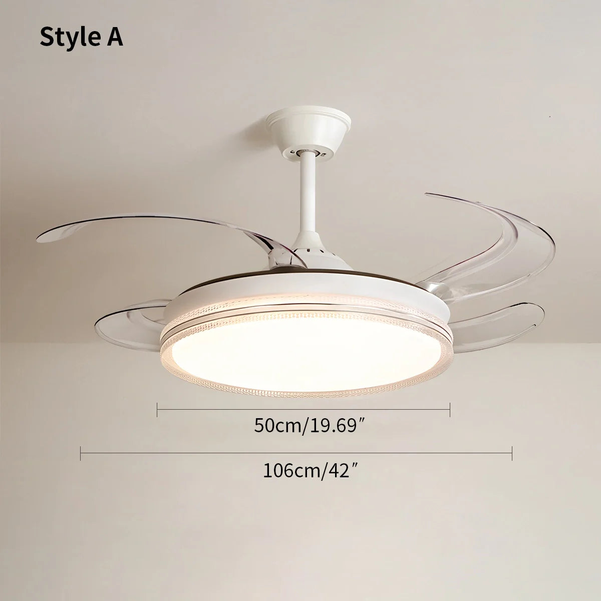Feyran Modern LED Ceiling Fan Lights with Remote Control